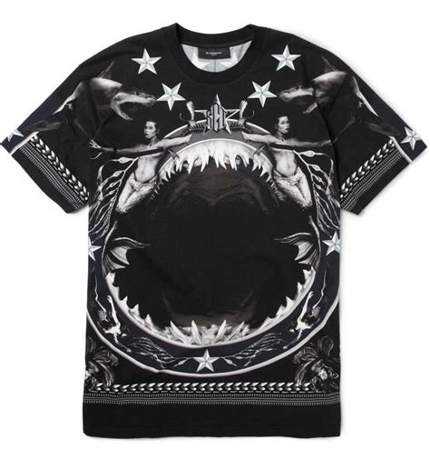 Givenchy Shark Print Cotton Jersey T